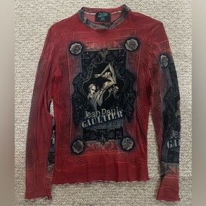 Jean Paul Gaultier 1995 Punk Tattoo Shop Mesh Top